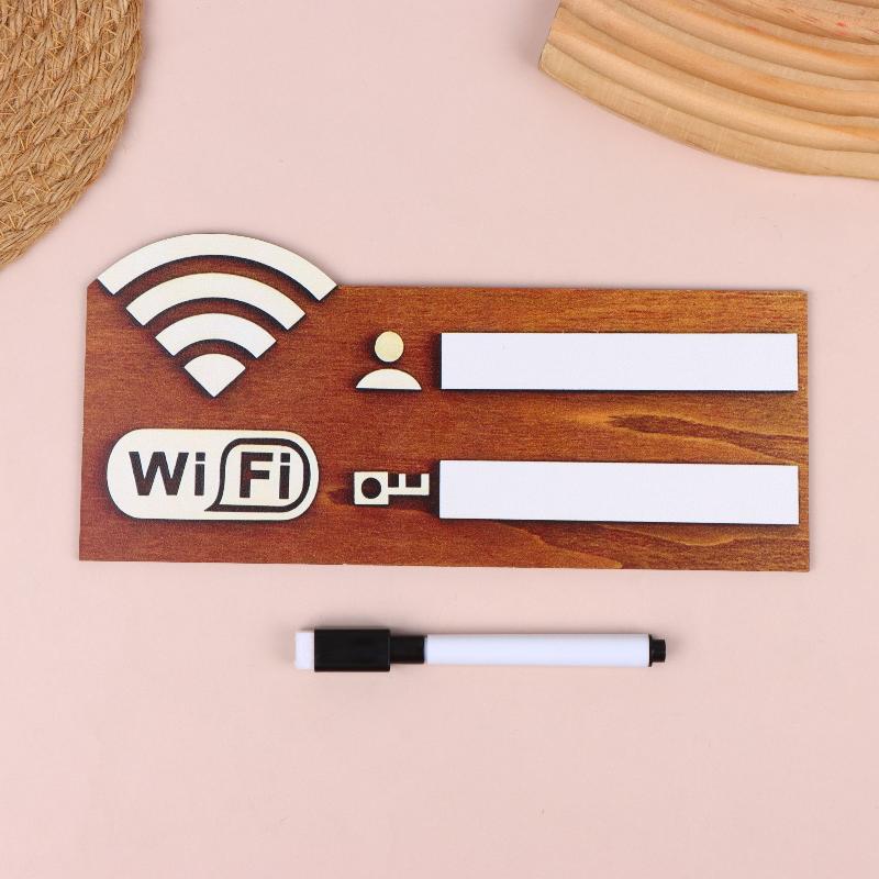 Vintage Wooden Wifi Password Sign Board Erasable Wifi Info Display Plate With Pen For Cafe Home El Wall Decoration
Vintage Wooden Wifi Password Sign Board Erasable Wifi Info Display Plate With Pen For Cafe Home El Wall Decoration