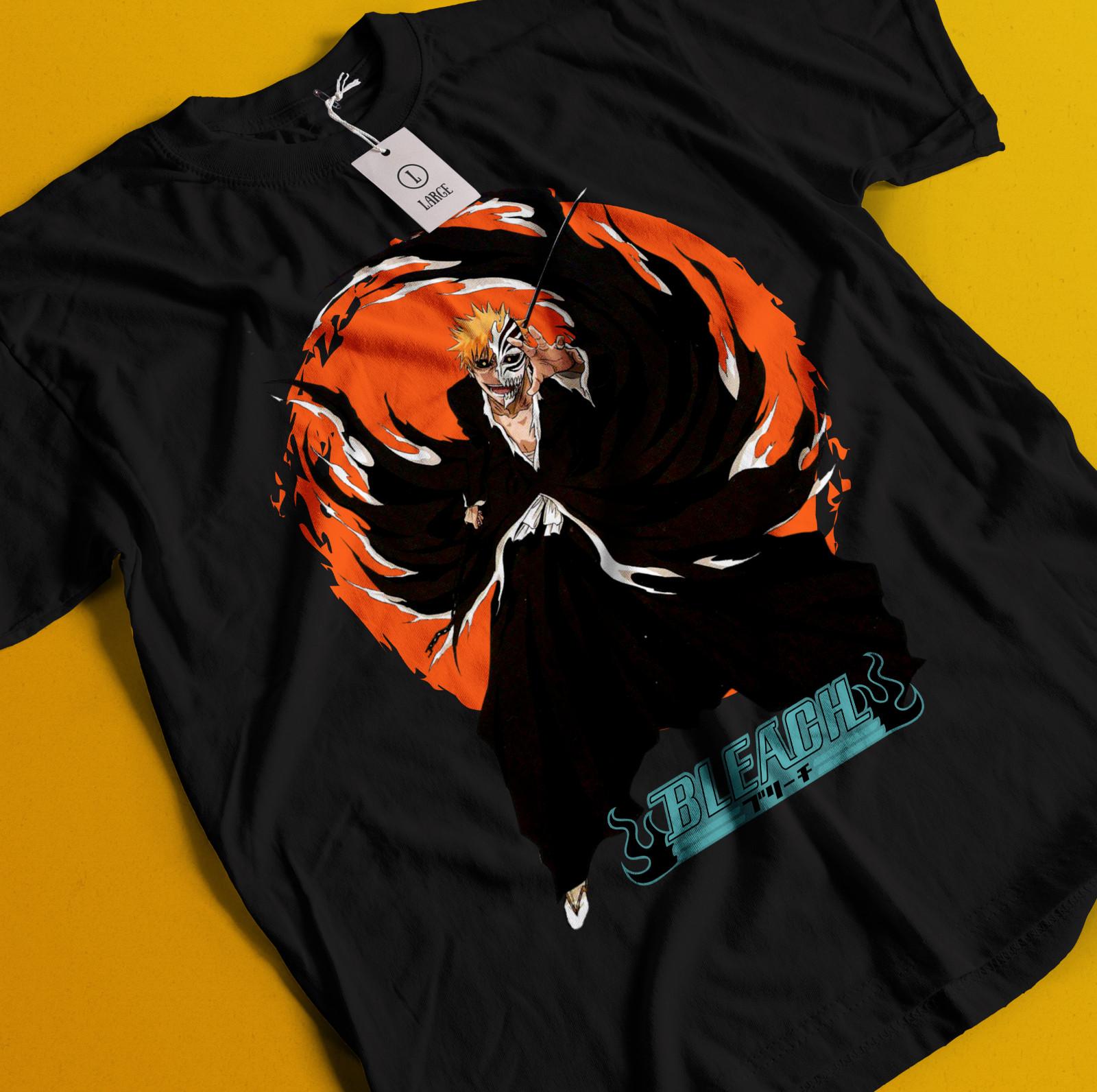 Bleach Anime Tshirt Ichigo Bankai T-Shirt Mens Womens Tees Top Aizen Yhwach Tee Zaraki Kenpachi Shirt S
Bleach Anime Tshirt Ichigo Bankai T-Shirt Mens Womens Tees Top Aizen Yhwach Tee Zaraki Kenpachi Shirt S