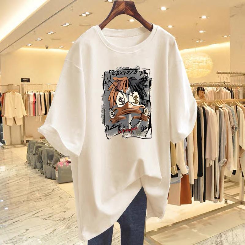 New Casual Fashion Age Reduction Cartoon Printed Cotton Short Sleeve T-Shirt Women s Summer Loose Top Bottom Shirt S
New Casual Fashion Age Reduction Cartoon Printed Cotton Short Sleeve T-Shirt Women s Summer Loose Top Bottom Shirt S