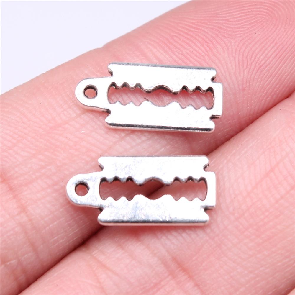20pcs Razor Blade Connector Charms For Jewelry Making Razor Blade Charms DIY Metal Bracelet Necklace Jewelry Findings
20pcs Razor Blade Connector Charms For Jewelry Making Razor Blade Charms DIY Metal Bracelet Necklace Jewelry Findings