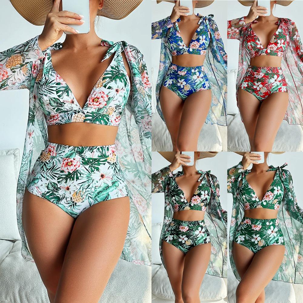 European and American Fashion and Sexy Multi-color Printed Bikini Three-piece Women s Swimsuit XL
European and American Fashion and Sexy Multi-color Printed Bikini Three-piece Women s Swimsuit XL