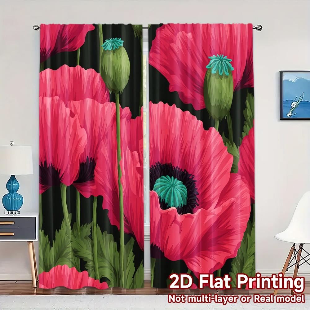 2D FLAT PRINTING 2pcs Curtains (Without Rod) Floral Pink Poppies Design Saint Patrick is Day Festival Chic Print Curtains Prints 100*130 Rod Pocket 1pcs
2D FLAT PRINTING 2pcs Curtains (Without Rod) Floral Pink Poppies Design Saint Patrick is Day Festival Chic Print Curtains Prints 100*130 Rod Pocket 1pcs