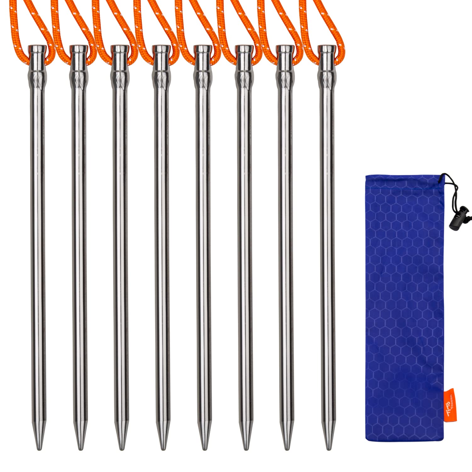 TiTo Titanium Alloy Straight Nail Tent Peg 165MM High Strength Abrasion Resistant No Rust Lightweight Easy to Carry For Hard Grass Titanium Peg
TiTo Titanium Alloy Straight Nail Tent Peg 165MM High Strength Abrasion Resistant No Rust Lightweight Easy to Carry For Hard Grass Titanium Peg