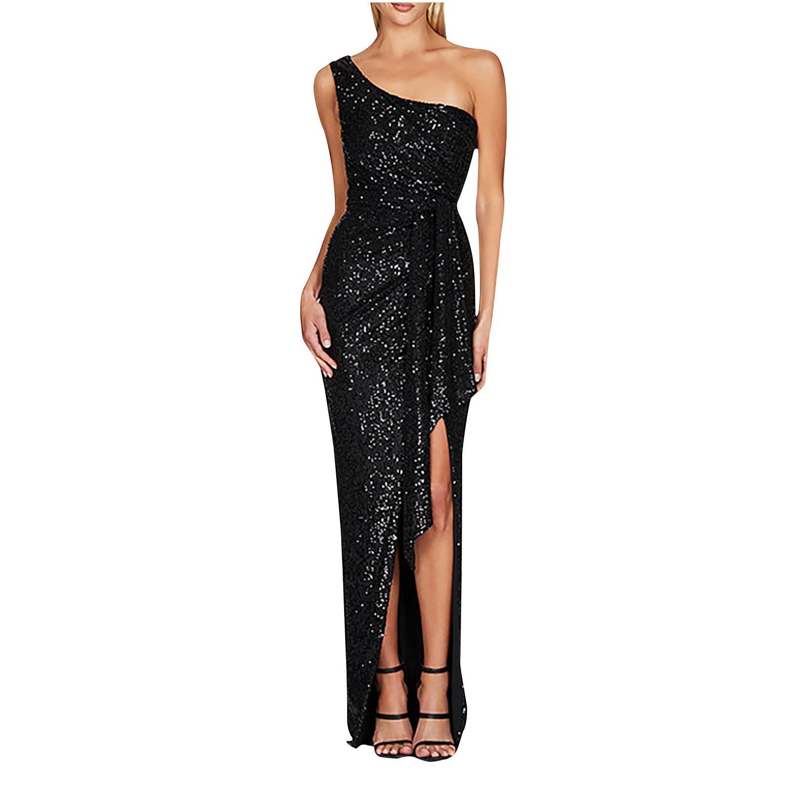 Женские модные платья на одно плечо с завязками и плиссировкой Sweet Chilli Sequin Gown XL чёрный
Женские модные платья на одно плечо с завязками и плиссировкой Sweet Chilli Sequin Gown XL чёрный