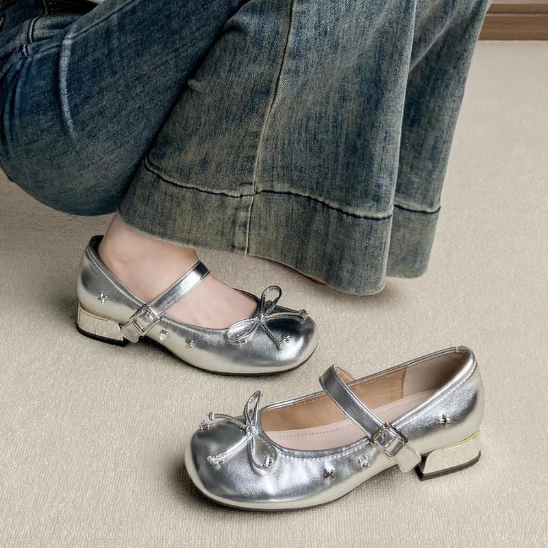 2025 New Autumn Women Mary Jane Shoes Fashion Butterfly-knot Dress Shoes Ladies Concise Outdoor Thick Heel Leather Shoes 35 серебряный
2025 New Autumn Women Mary Jane Shoes Fashion Butterfly-knot Dress Shoes Ladies Concise Outdoor Thick Heel Leather Shoes 35 серебряный