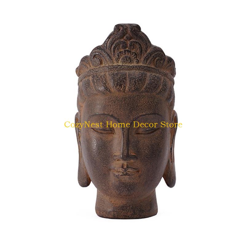 92MF Peaceful Resins Buddhas Head Statue for Meditations Room Decors Buddhist Head Figurine Sculpture Tabletop Shelf Ornament
92MF Peaceful Resins Buddhas Head Statue for Meditations Room Decors Buddhist Head Figurine Sculpture Tabletop Shelf Ornament