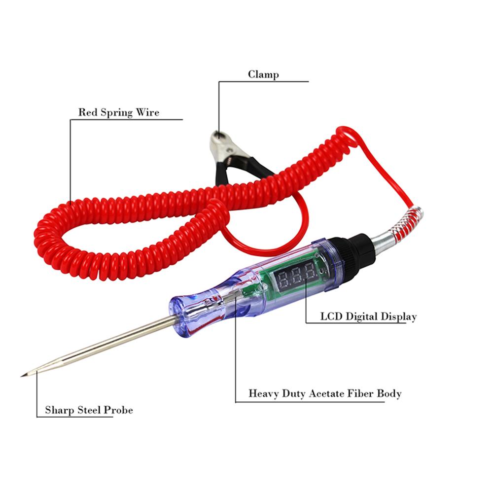 3-36V Car Truck Voltage Circuit Tester Auto 6V 24V Tools Car Diagnostic Probe Test Pen Light Bulb Electric Measuring Pen Tools чорний
3-36V Car Truck Voltage Circuit Tester Auto 6V 24V Tools Car Diagnostic Probe Test Pen Light Bulb Electric Measuring Pen Tools чорний