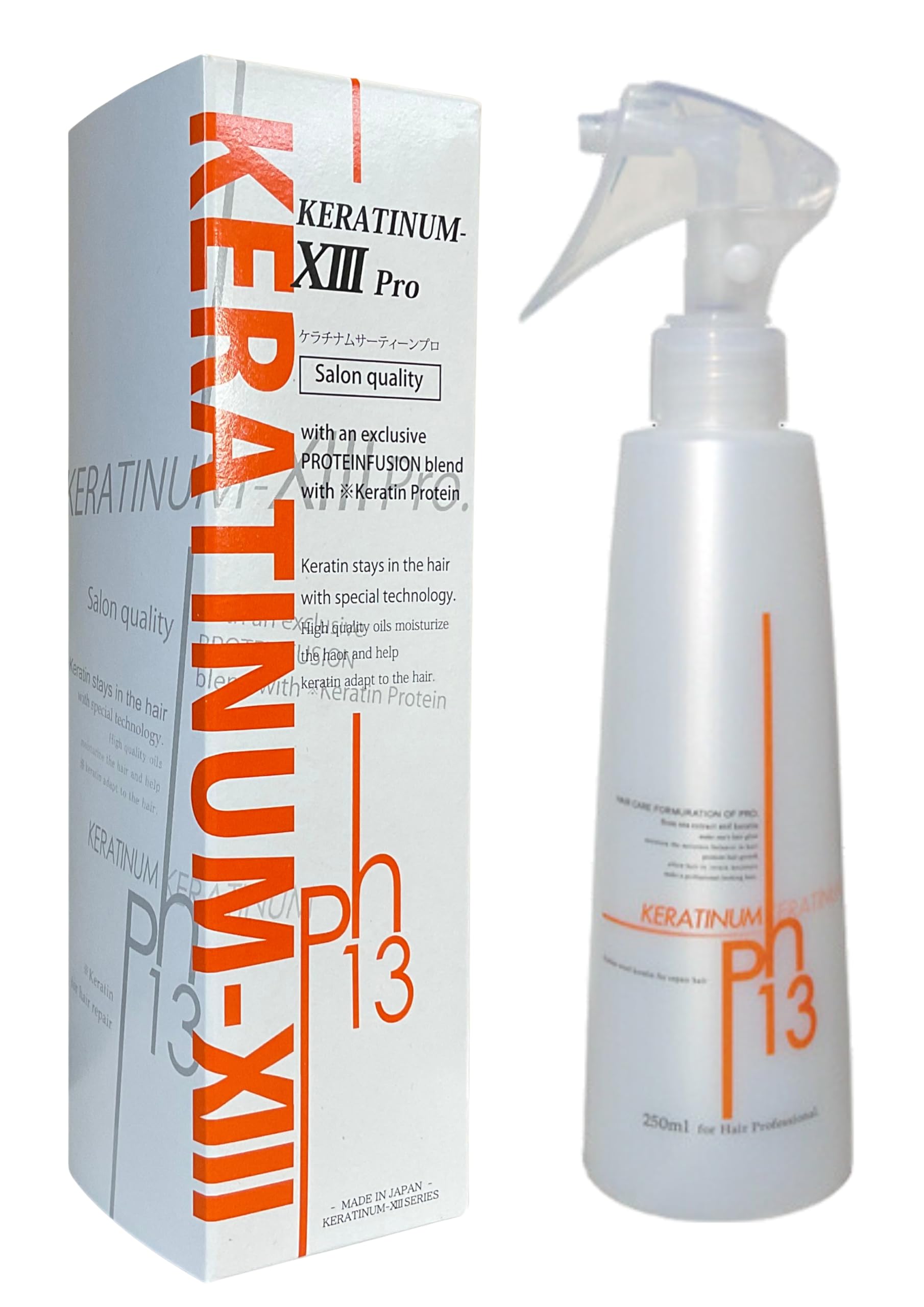 Keratinum Thirteen Pro 250 мл Кератиновый неразбавленный спрей для лечения салонного качества для волос, для ванн, не требует смывания
Keratinum Thirteen Pro 250 мл Кератиновый неразбавленный спрей для лечения салонного качества для волос, для ванн, не требует смывания