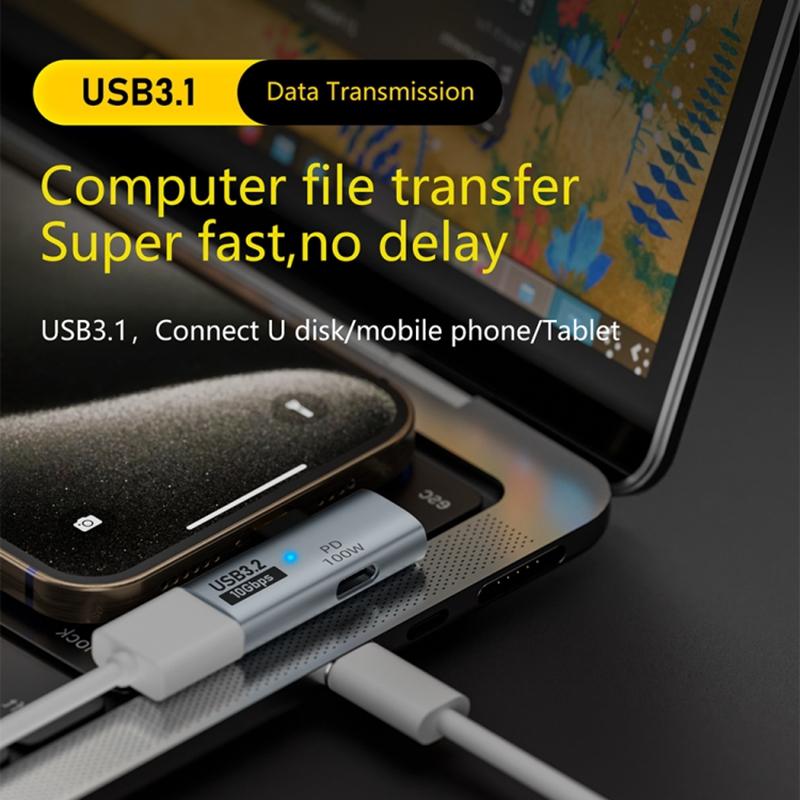 USB 3.2 Adapter Type-C to USB-A/USB-C Adapter 10Gbps OTG USB-C 2 to 1 Converter with PD 100W Charge Black
USB 3.2 Adapter Type-C to USB-A/USB-C Adapter 10Gbps OTG USB-C 2 to 1 Converter with PD 100W Charge Black