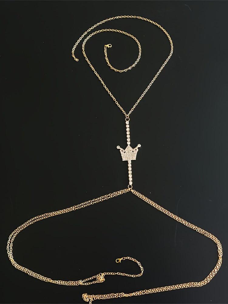 Diamond Body Chain Women S European And American Nightclubs Fashion Simple Rhinestone Crown Neck Necklace Sexy Breast Chain золотой
Diamond Body Chain Women S European And American Nightclubs Fashion Simple Rhinestone Crown Neck Necklace Sexy Breast Chain золотой
