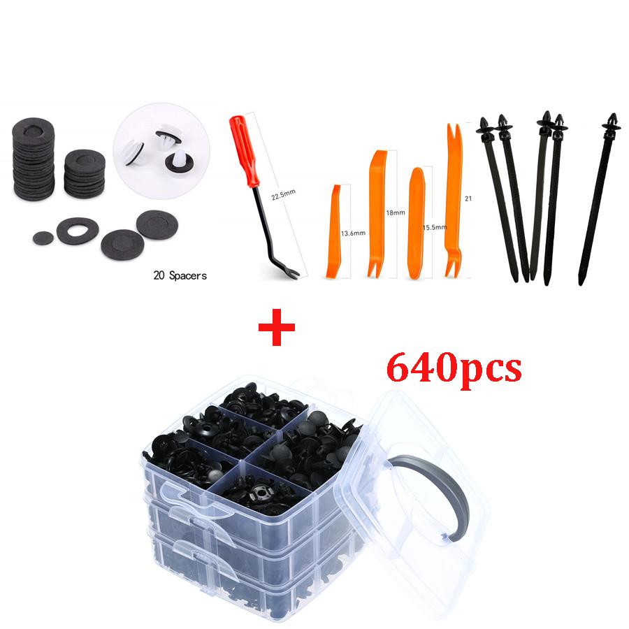 NEW 640PCS Boxed Mixed Car Door Bumper Panel Fender Retainer Push Rivet Fastener Clips With 30PCS Tool
NEW 640PCS Boxed Mixed Car Door Bumper Panel Fender Retainer Push Rivet Fastener Clips With 30PCS Tool