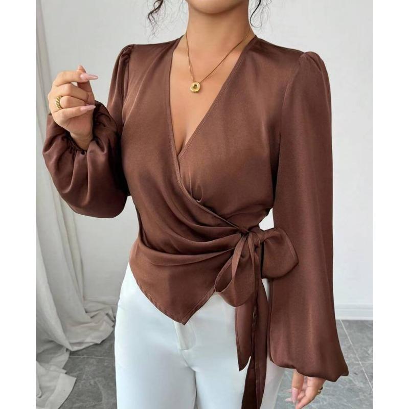 Light Mature Style New Long-sleeved Shirt Early Autumn New Style Waist-covering Top S коричневий
Light Mature Style New Long-sleeved Shirt Early Autumn New Style Waist-covering Top S коричневий