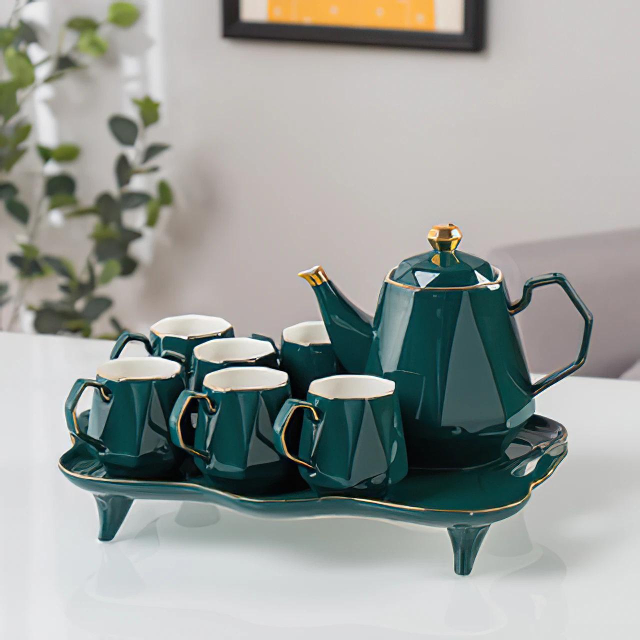 Ceramic Coffee Tea Set Nordic Phnom Penh Green White Pot Cup Tray Bar Water Ware Kettle Household Kitchen Supplies Drinkware
Ceramic Coffee Tea Set Nordic Phnom Penh Green White Pot Cup Tray Bar Water Ware Kettle Household Kitchen Supplies Drinkware