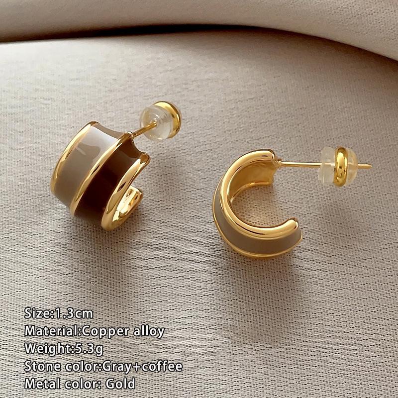2026 Vintage style Wine red Contrasting Half Circle Enamel Earrings For Womens Elegant Temperament Jewelry Christmas Accessorise
2026 Vintage style Wine red Contrasting Half Circle Enamel Earrings For Womens Elegant Temperament Jewelry Christmas Accessorise