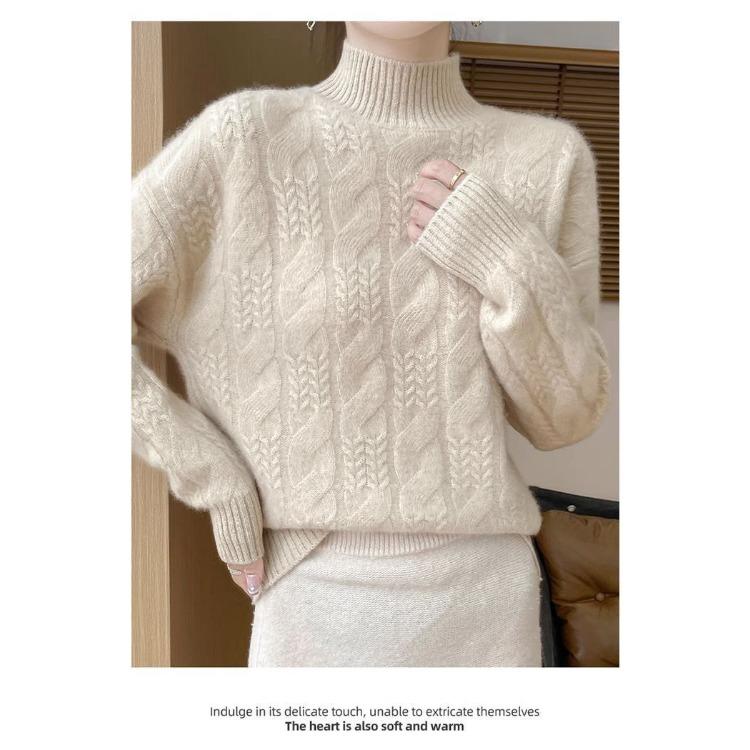 Классический и неподвластный времени женский свитер с высоким воротом из смесовой шерсти для осени и зимы 4XL бежевый
Классический и неподвластный времени женский свитер с высоким воротом из смесовой шерсти для осени и зимы 4XL бежевый