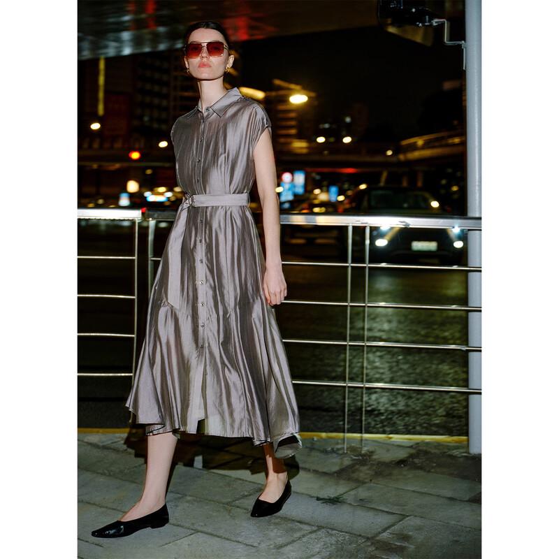 Giovanni Valentino Summer Sleeveless Lapel Waist-Cinching A-line Midi Dress XL
Giovanni Valentino Summer Sleeveless Lapel Waist-Cinching A-line Midi Dress XL