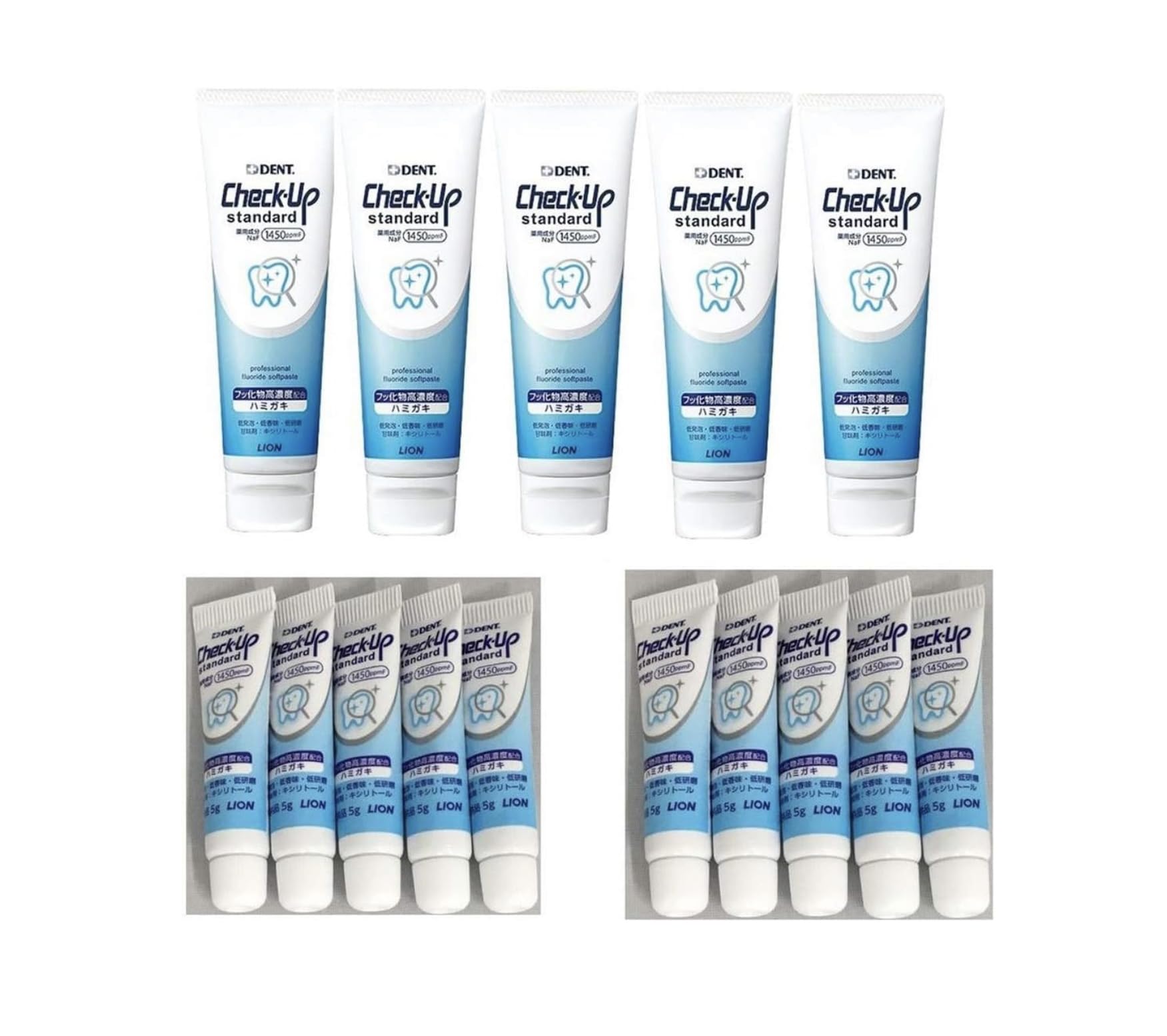 Lion Check-Up Standard 135g Check-Up standard Quasi-drug x 5 bottles + Trial 5g x 10 bottles Toothpaste Cavity prevention For dental use only
Lion Check-Up Standard 135g Check-Up standard Quasi-drug x 5 bottles + Trial 5g x 10 bottles Toothpaste Cavity prevention For dental use only