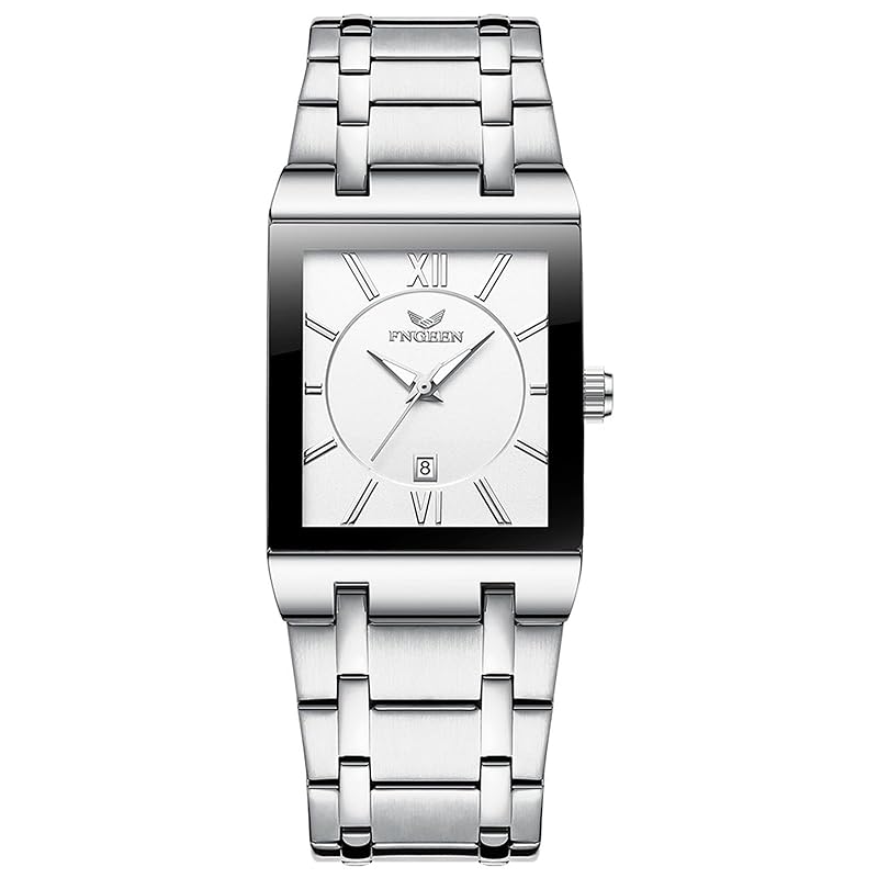 watch men s romaji analog Silver: calendar 3ATM waterproof night light stainless steel belt square quartz watch fashion watch - birthday Christmas
watch men s romaji analog Silver: calendar 3ATM waterproof night light stainless steel belt square quartz watch fashion watch - birthday Christmas