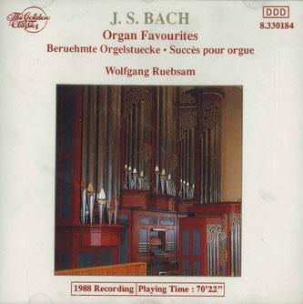 CD WOLFGANG RUEBSAM - Bach Organ Favourites 8330184 GOLDEN CLASSICS Germany Classical Used
CD WOLFGANG RUEBSAM - Bach Organ Favourites 8330184 GOLDEN CLASSICS Germany Classical Used