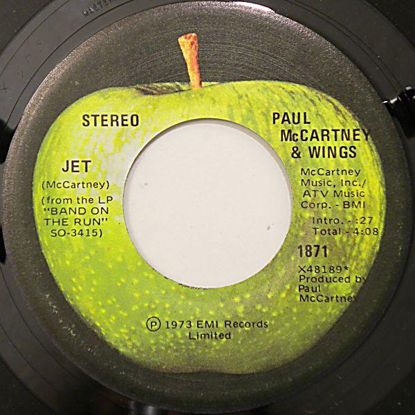 7inch Record WINGS Jet 1871 Apple Records 1973 Canada Rock Used
7inch Record WINGS Jet 1871 Apple Records 1973 Canada Rock Used