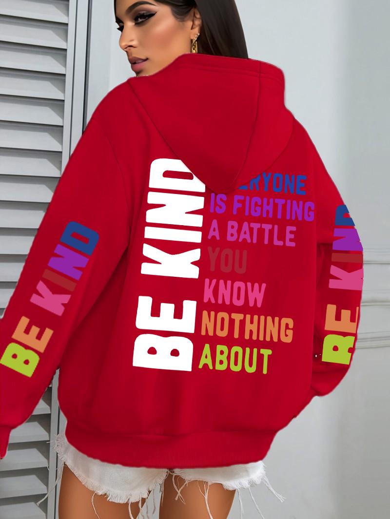 Be Kind-sudaderas con capucha para mujer estampado de letras forro polar cálido con capucha sudaderas holgadas S
Be Kind-sudaderas con capucha para mujer estampado de letras forro polar cálido con capucha sudaderas holgadas S