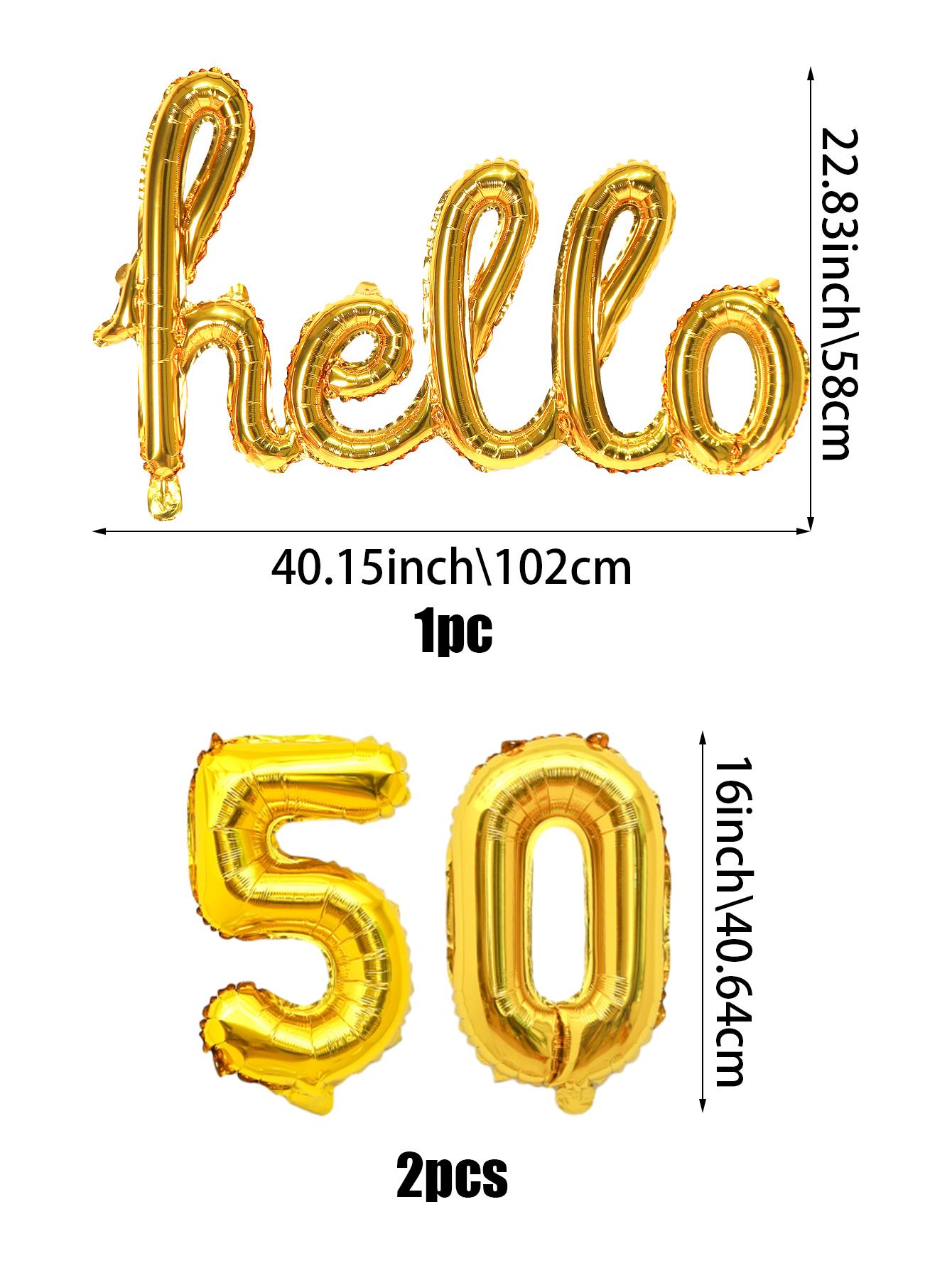 3 шт. Золотые фольгированные шары «Привет», С Новым 2025 годом, Подходят для украшения на вечеринку по случаю дня рождения, Новый год Other
3 шт. Золотые фольгированные шары «Привет», С Новым 2025 годом, Подходят для украшения на вечеринку по случаю дня рождения, Новый год Other