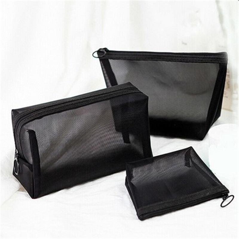 Косметичка MeshTravel Cosmetic 3PCS Set Косметический аксессуар на молнии Черный 
Косметичка MeshTravel Cosmetic 3PCS Set Косметический аксессуар на молнии Черный