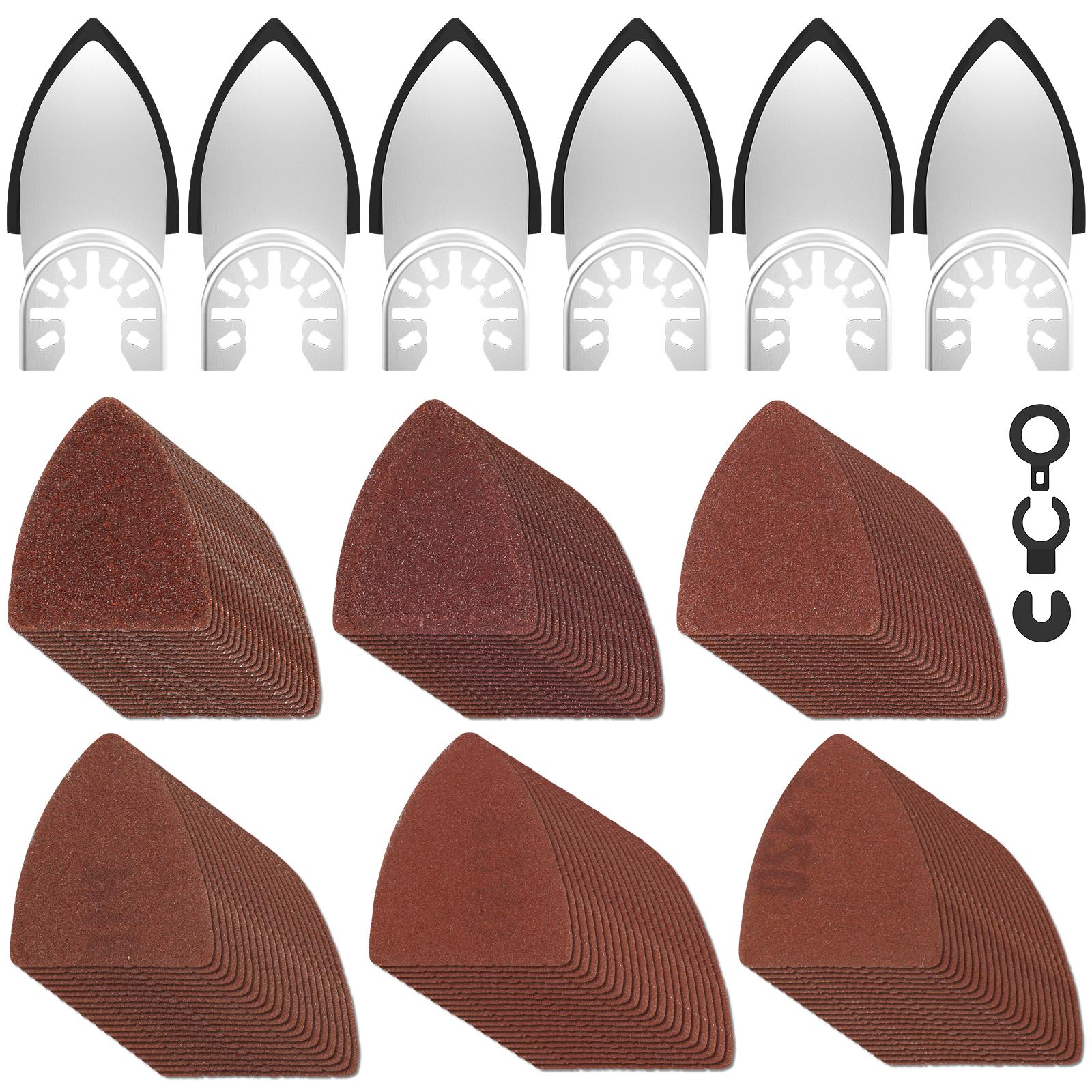 129 шт. Новый многоцелевой набор шлифовальных подушек для осциллирующего инструмента, универсальная пальчиковая шлифовальная подушка, набор треугольной пальчиковой наждачной бумаги зернистостью 60-320
129 шт. Новый многоцелевой набор шлифовальных подушек для осциллирующего инструмента, универсальная пальчиковая шлифовальная подушка, набор треугольной пальчиковой наждачной бумаги зернистостью 60-320