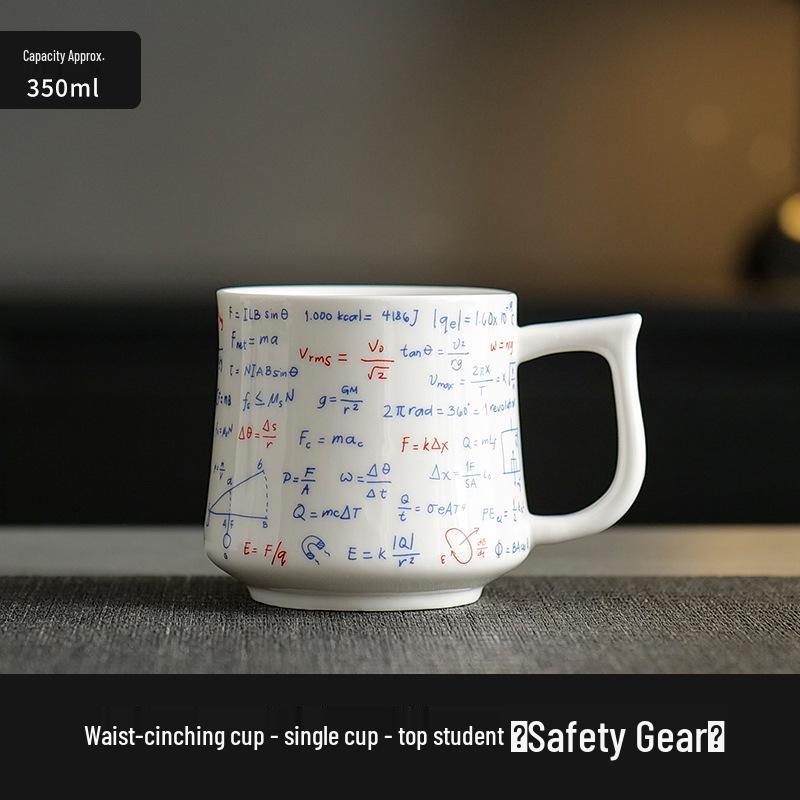 Mutton Fat Jade Teacup: Creative Math Formula Mug with Lid - Perfect for Academic Achievers and Birthday Gifts. 200mL to 400mL
Mutton Fat Jade Teacup: Creative Math Formula Mug with Lid - Perfect for Academic Achievers and Birthday Gifts. 200mL to 400mL