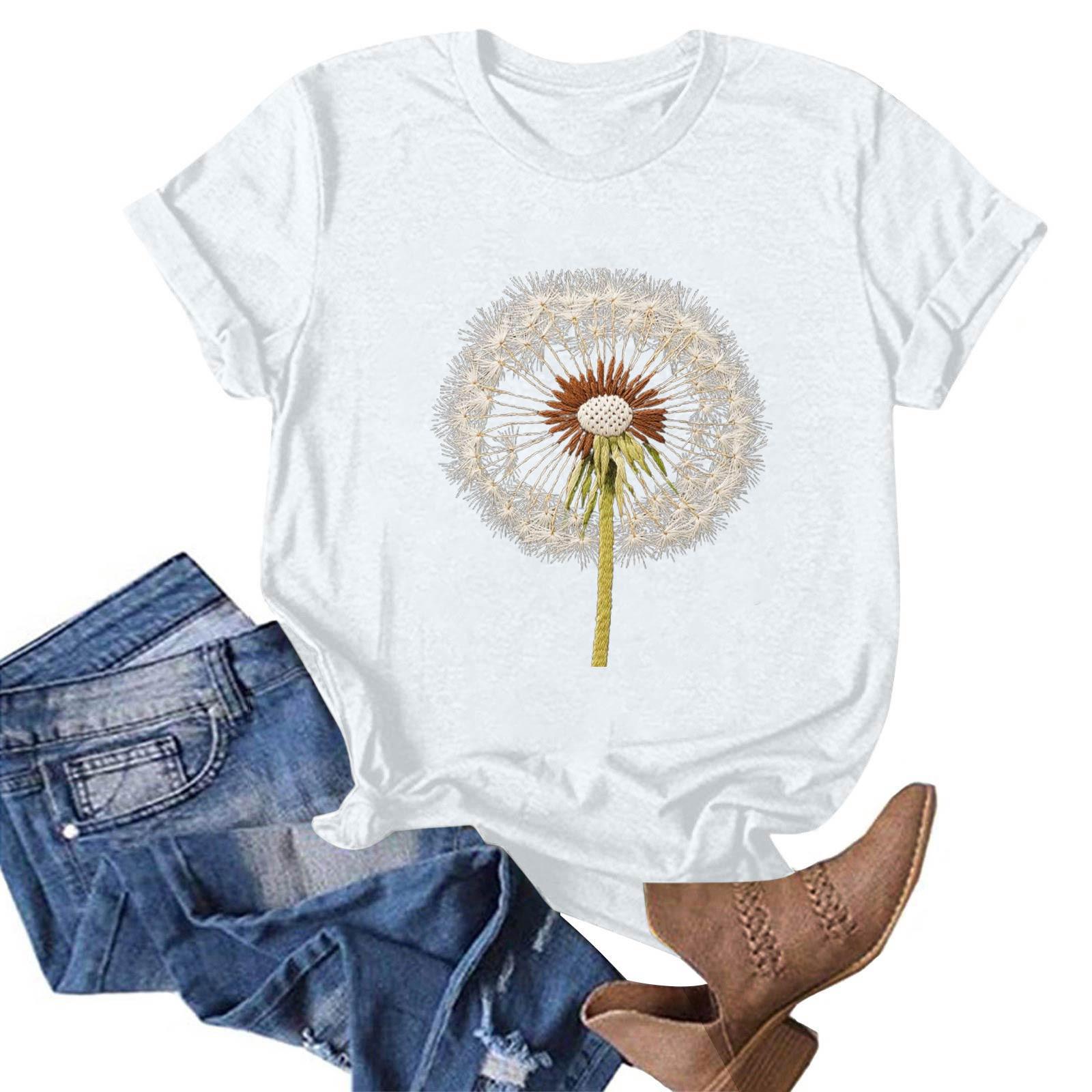 Женская модная повседневная футболка с круглым вырезом и принтом, пуловер с короткими рукавами, топ XL белый
Женская модная повседневная футболка с круглым вырезом и принтом, пуловер с короткими рукавами, топ XL белый