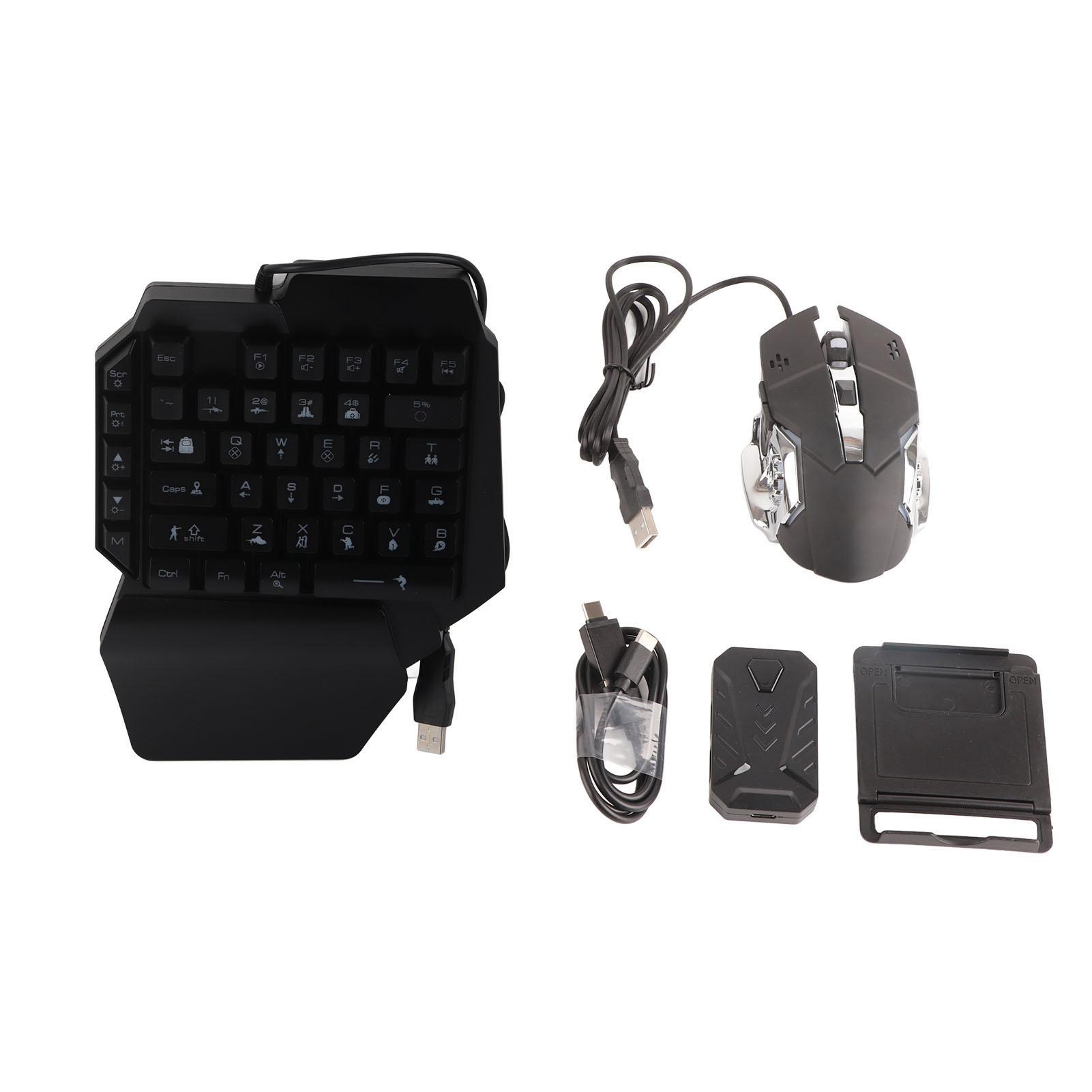Half Hand Gaming Keyboard Mouse Combo USB Wired LED Backlit Mouse and Keyboard with Converter for
Half Hand Gaming Keyboard Mouse Combo USB Wired LED Backlit Mouse and Keyboard with Converter for