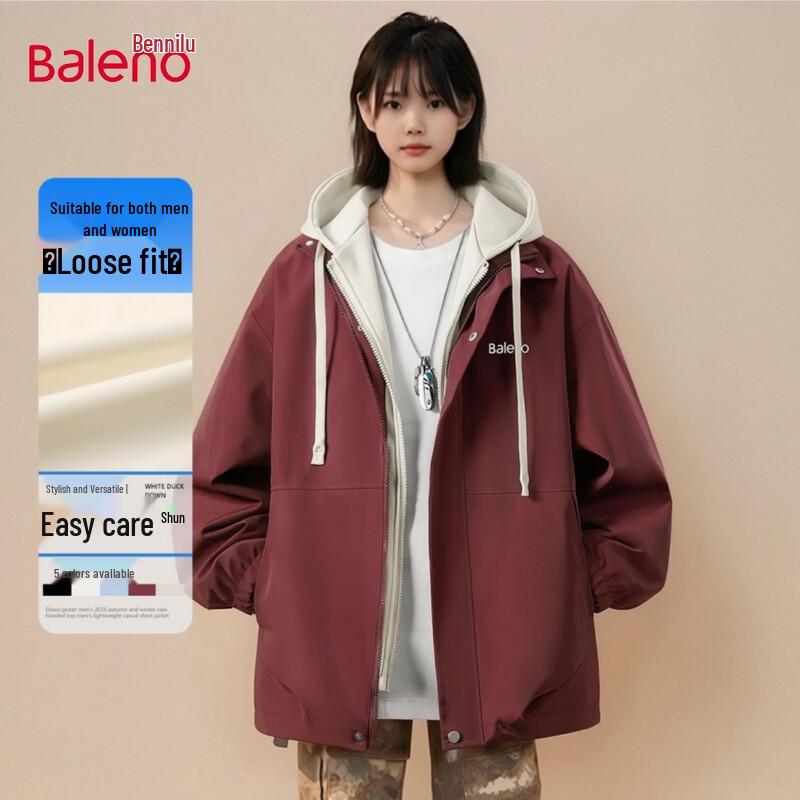 Baleno Women s Faux Two-Piece Hooded Color-Block Jacket L
Baleno Women s Faux Two-Piece Hooded Color-Block Jacket L
