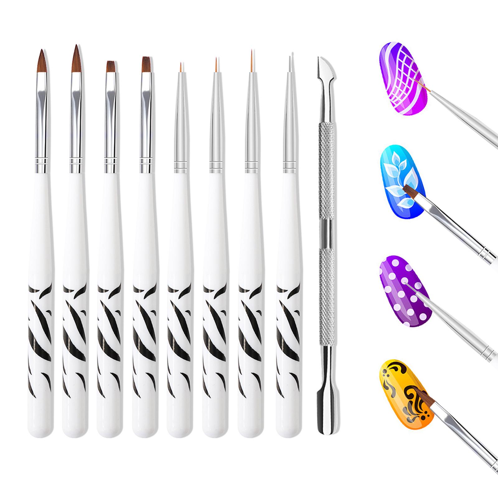 9PCS Nail Art Tools Polish Gel Liner Pen Nail Painting Pen Stainless Steel Double-ended Nail Pusher & Nail Trimmer Kit Anti-slip Manicure Pedicure Too
9PCS Nail Art Tools Polish Gel Liner Pen Nail Painting Pen Stainless Steel Double-ended Nail Pusher & Nail Trimmer Kit Anti-slip Manicure Pedicure Too