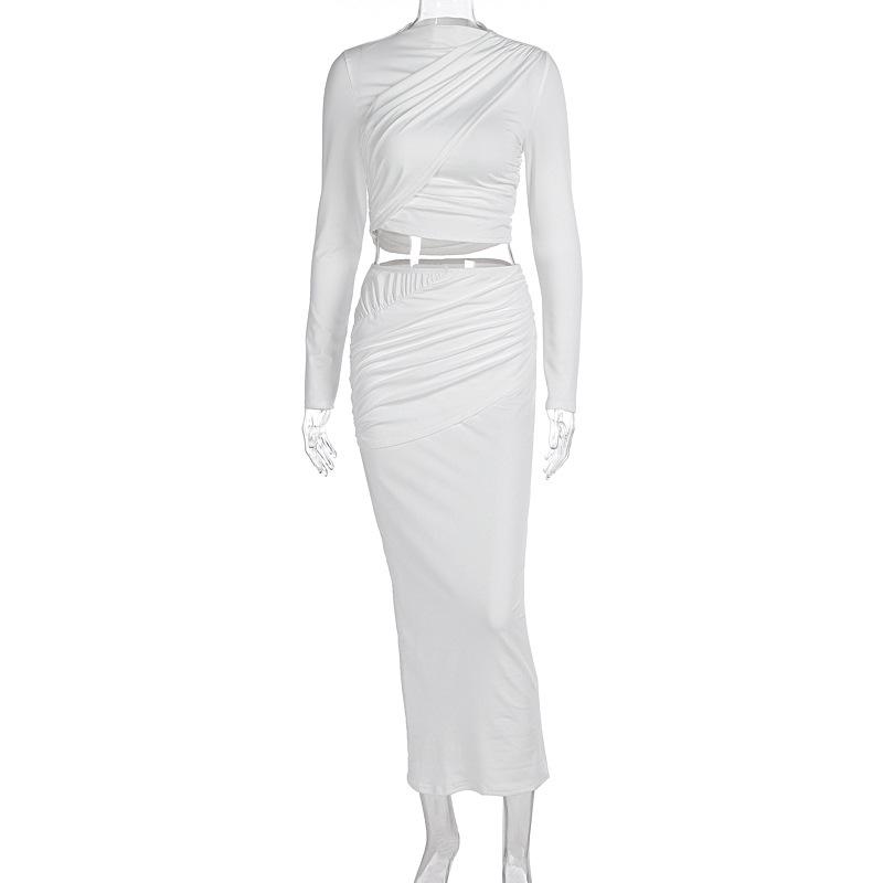 European-American Style 2025 Fall/Winter Sexy Wrap Crop Top & Skirt Set: Unique Fashion for Women S білий
European-American Style 2025 Fall/Winter Sexy Wrap Crop Top & Skirt Set: Unique Fashion for Women S білий