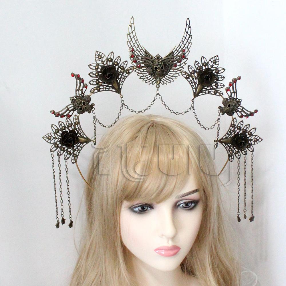 Halloween Christmas Party Baroque Punk Wing Crown Headpiece Gothic Lolita Sun Goddess Cosplay Halo Hair Accessories
Halloween Christmas Party Baroque Punk Wing Crown Headpiece Gothic Lolita Sun Goddess Cosplay Halo Hair Accessories