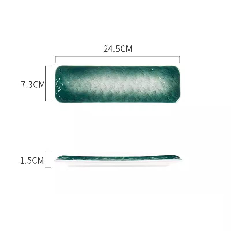 Japanese Style Creative Rectangular Ceramic Sushi Steak Plates Western Restaurant Dishes Household Tableware Fish Plates
Japanese Style Creative Rectangular Ceramic Sushi Steak Plates Western Restaurant Dishes Household Tableware Fish Plates