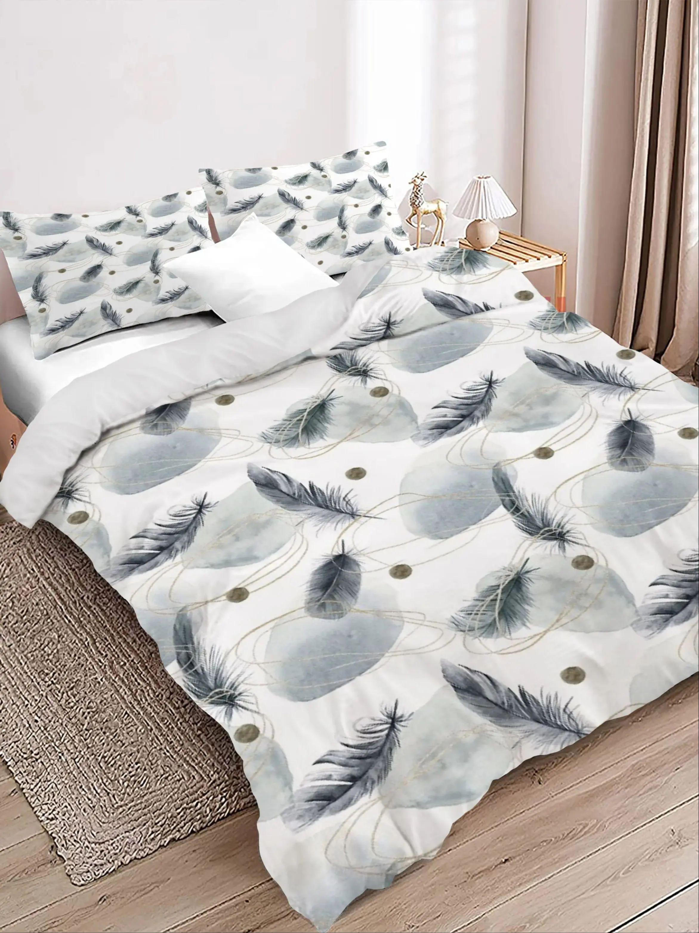 Golden Thread Ink Feather Duvet Cover, Down Duvet Cover, 3D Digital Printing Fashion Design Duvet Cover, Bedding Cover 135x200cm 2pcs
Golden Thread Ink Feather Duvet Cover, Down Duvet Cover, 3D Digital Printing Fashion Design Duvet Cover, Bedding Cover 135x200cm 2pcs