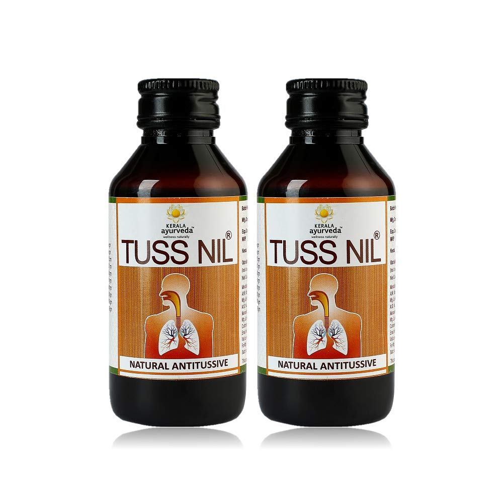 Kerala Ayurveda Tuss Nil Syrup 100 Ml X Pack Of 2 Herbal Throat Comfort Formula Non Drowsy Daily Use For Adults And Kids
Kerala Ayurveda Tuss Nil Syrup 100 Ml X Pack Of 2 Herbal Throat Comfort Formula Non Drowsy Daily Use For Adults And Kids