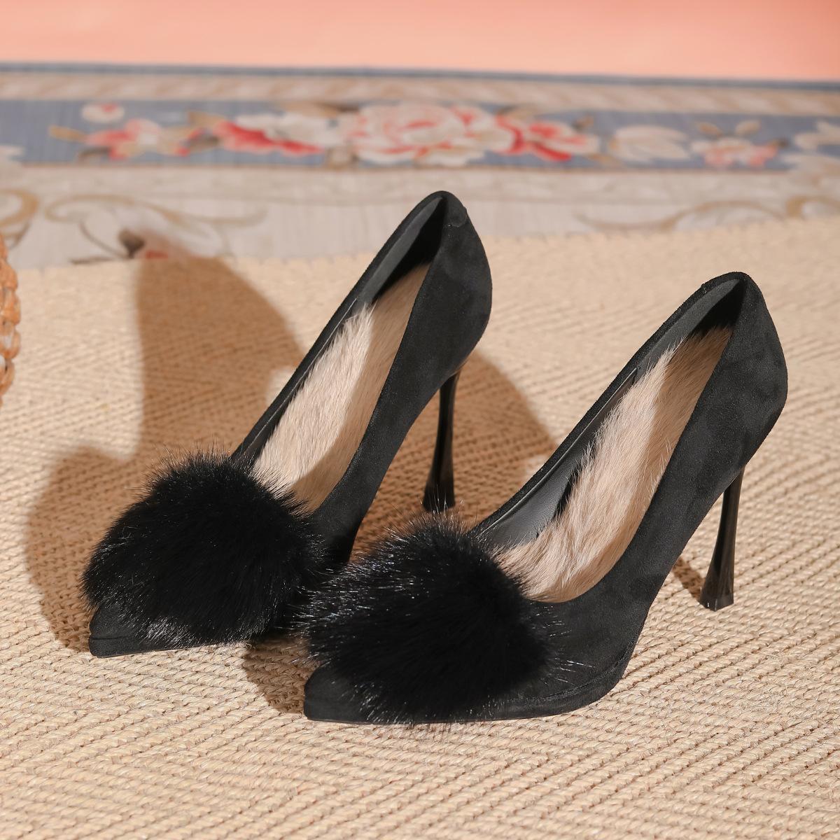 Sexy suede fluffy waterproof table high heels for women, not tired feet, heightened plush stiletto single shoes, pointed work women s shoes 39
Sexy suede fluffy waterproof table high heels for women, not tired feet, heightened plush stiletto single shoes, pointed work women s shoes 39