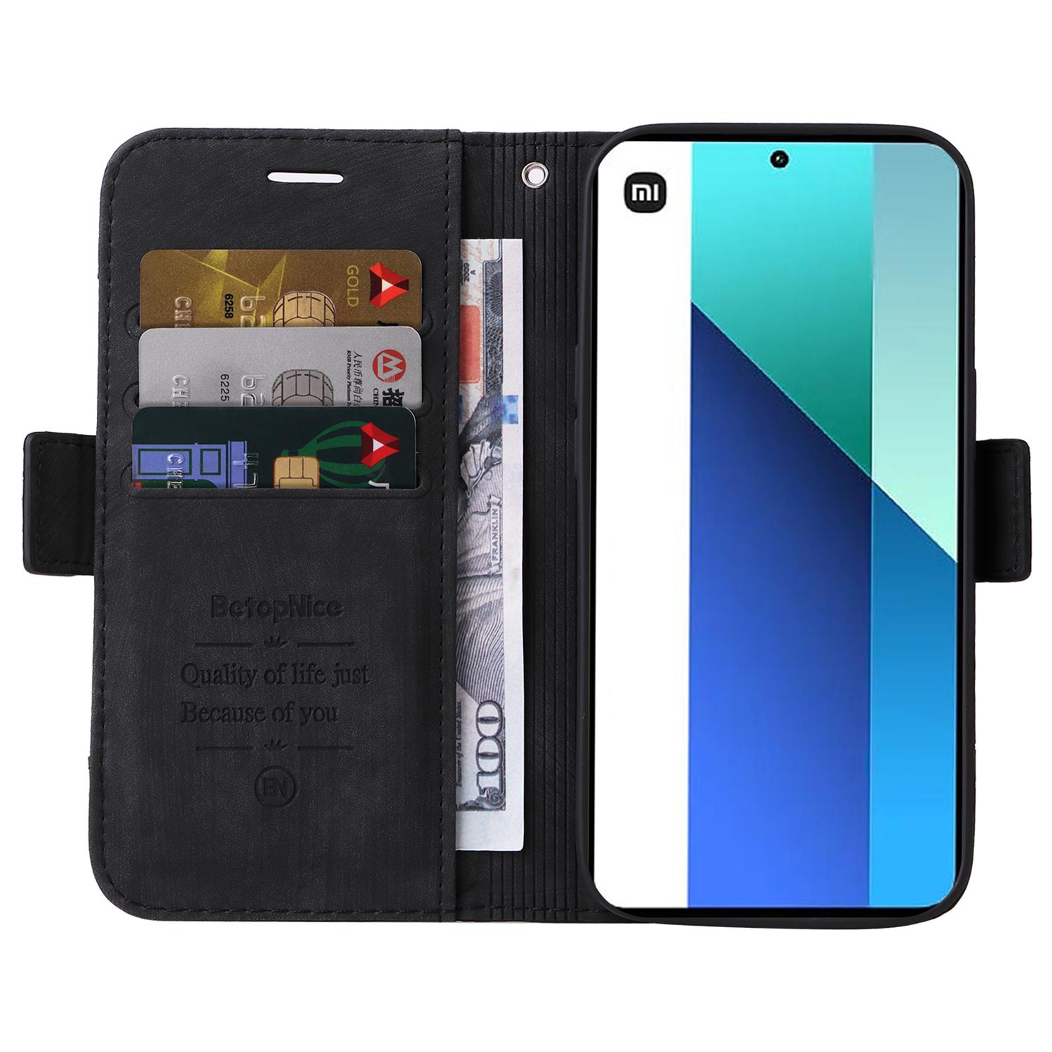 BETOPNICE 001 for Xiaomi Redmi Note 13 4G Case Imprinted Leather Phone Wallet Cover Black
BETOPNICE 001 for Xiaomi Redmi Note 13 4G Case Imprinted Leather Phone Wallet Cover Black