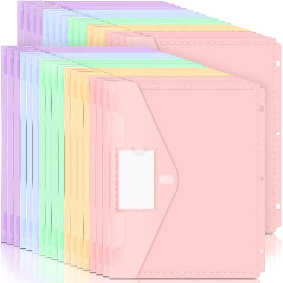 Forvencer Binder Pocket, 10 Pack Super Heavyweight Plastic Folders with Tight Closure, Binder Folders Side Loading, 3 Ring Binder Pocket, Binder 5 Pack
Forvencer Binder Pocket, 10 Pack Super Heavyweight Plastic Folders with Tight Closure, Binder Folders Side Loading, 3 Ring Binder Pocket, Binder 5 Pack