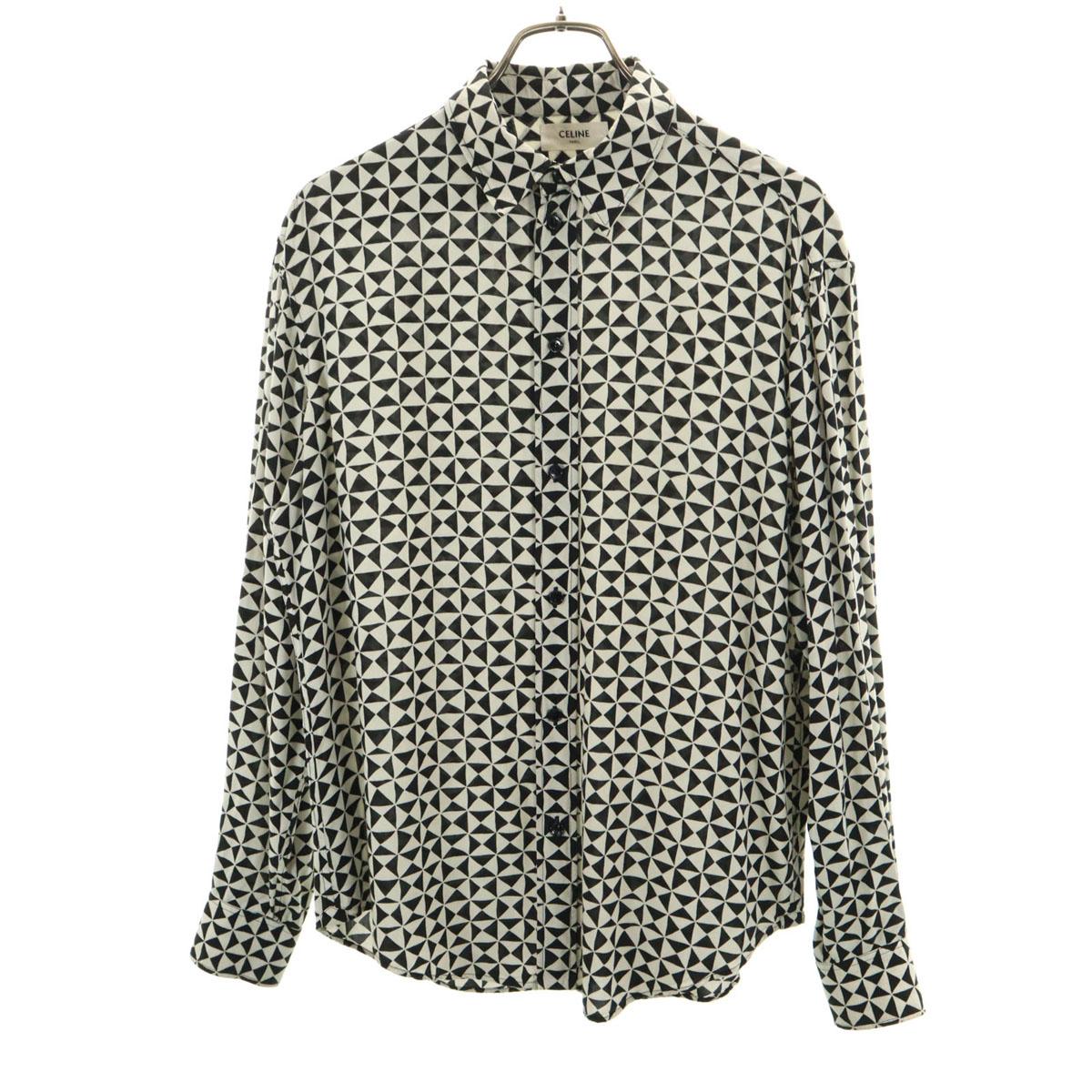 CELINE 21AW made in Italy Kaleidoscope Pattern Long sleeve shirt 37 white Men s Used
CELINE 21AW made in Italy Kaleidoscope Pattern Long sleeve shirt 37 white Men s Used