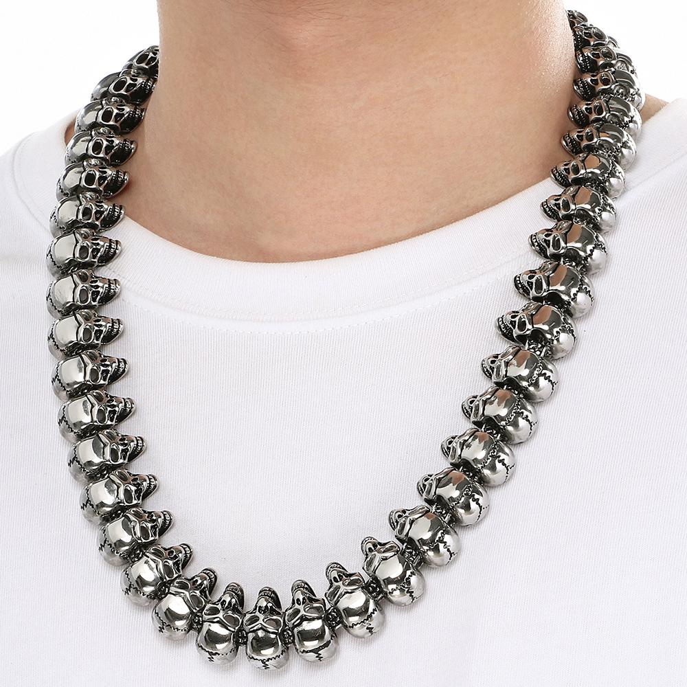 Gothic Heavy Stainless Steel Man Necklace Choker Neck Punk Rock Skull Face Head Men Chains Massive Male Jewelry On The Neck 65CM серебряный
Gothic Heavy Stainless Steel Man Necklace Choker Neck Punk Rock Skull Face Head Men Chains Massive Male Jewelry On The Neck 65CM серебряный