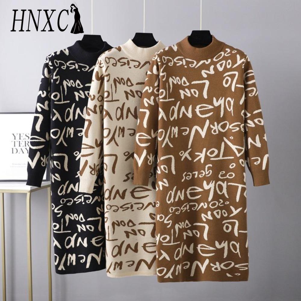 HNXC Autumn Winter Women Vintage Knitted Turtleneck Long Sleeve Pullover Graffiti Lettering Sweater Dress One size чёрный
HNXC Autumn Winter Women Vintage Knitted Turtleneck Long Sleeve Pullover Graffiti Lettering Sweater Dress One size чёрный
