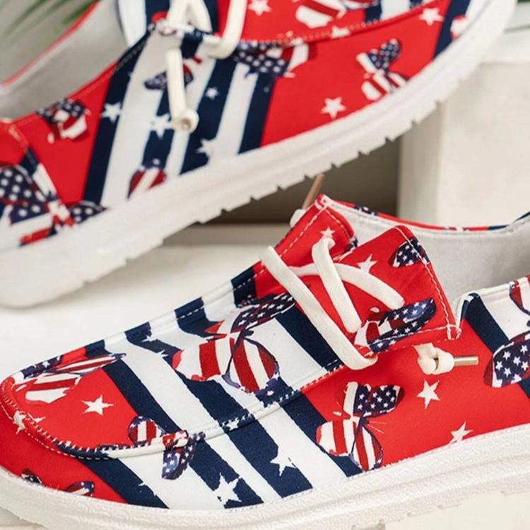 Женские парусиновые туфли Independence Day большого размера со шнуровкой спереди - Cross-Border Design 40
Женские парусиновые туфли Independence Day большого размера со шнуровкой спереди - Cross-Border Design 40