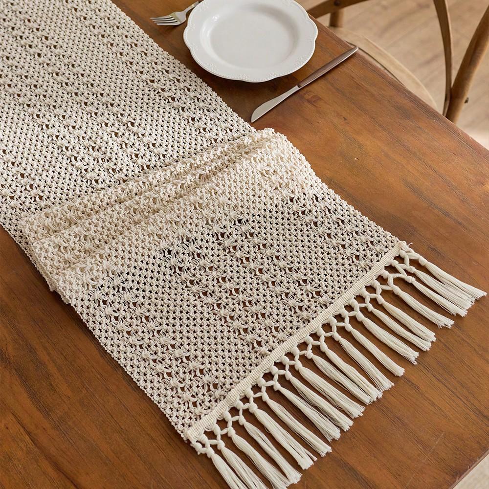 1PC Beige Boho Farmhouse-Style Tasseled Table Runner Polyester Blend with Tassels for Home And Restaurant Decoration 30*50cm
1PC Beige Boho Farmhouse-Style Tasseled Table Runner Polyester Blend with Tassels for Home And Restaurant Decoration 30*50cm