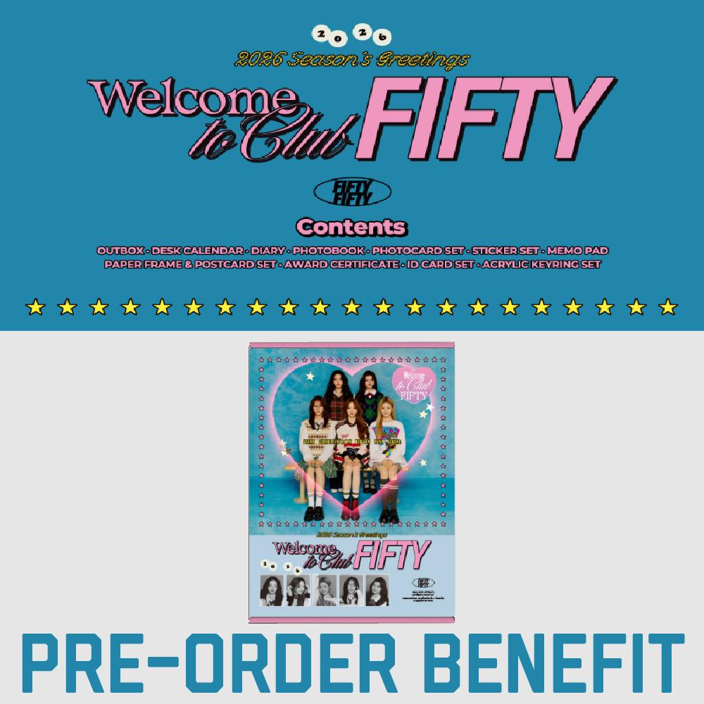 Попереднє замовлення FIFTY FIFTY 2026 Season s Greetings Ласкаво просимо до Club FIFTY & SHOP POB
Попереднє замовлення FIFTY FIFTY 2026 Season s Greetings Ласкаво просимо до Club FIFTY & SHOP POB