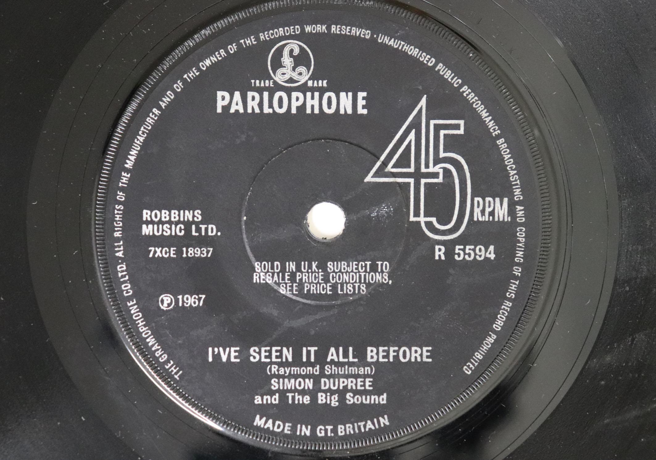 7inch Record SIMON DUPREE THE BIG SOUND Day Time Night Time Ive Seen It R5594 PARLOPHONE 1967 UK Rock Used
7inch Record SIMON DUPREE THE BIG SOUND Day Time Night Time Ive Seen It R5594 PARLOPHONE 1967 UK Rock Used