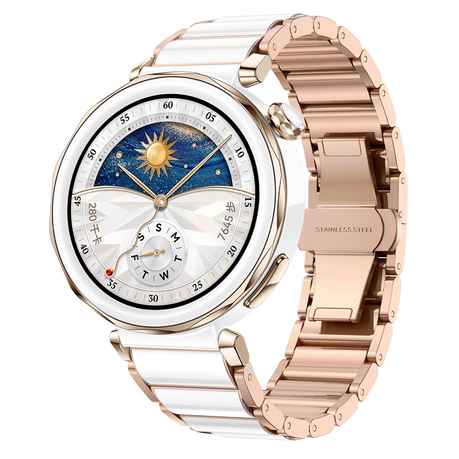 18mm Ceramic Metal Watch Band For Huawei Watch GT 5 Pro 42mm/GT 5 41mm/GT 4 41mm Quick Release Butterfly Clasp Strap White/Silver
18mm Ceramic Metal Watch Band For Huawei Watch GT 5 Pro 42mm/GT 5 41mm/GT 4 41mm Quick Release Butterfly Clasp Strap White/Silver