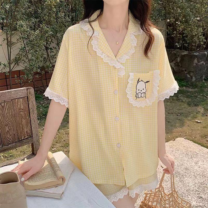 Silk Pajamas for Women Summer Pure Cotton Short-sleeved Shorts Casual Women s Pajamas Home Wear Pajamas Set M
Silk Pajamas for Women Summer Pure Cotton Short-sleeved Shorts Casual Women s Pajamas Home Wear Pajamas Set M